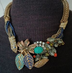 Stella and Dot rare retired Collage statement necklace